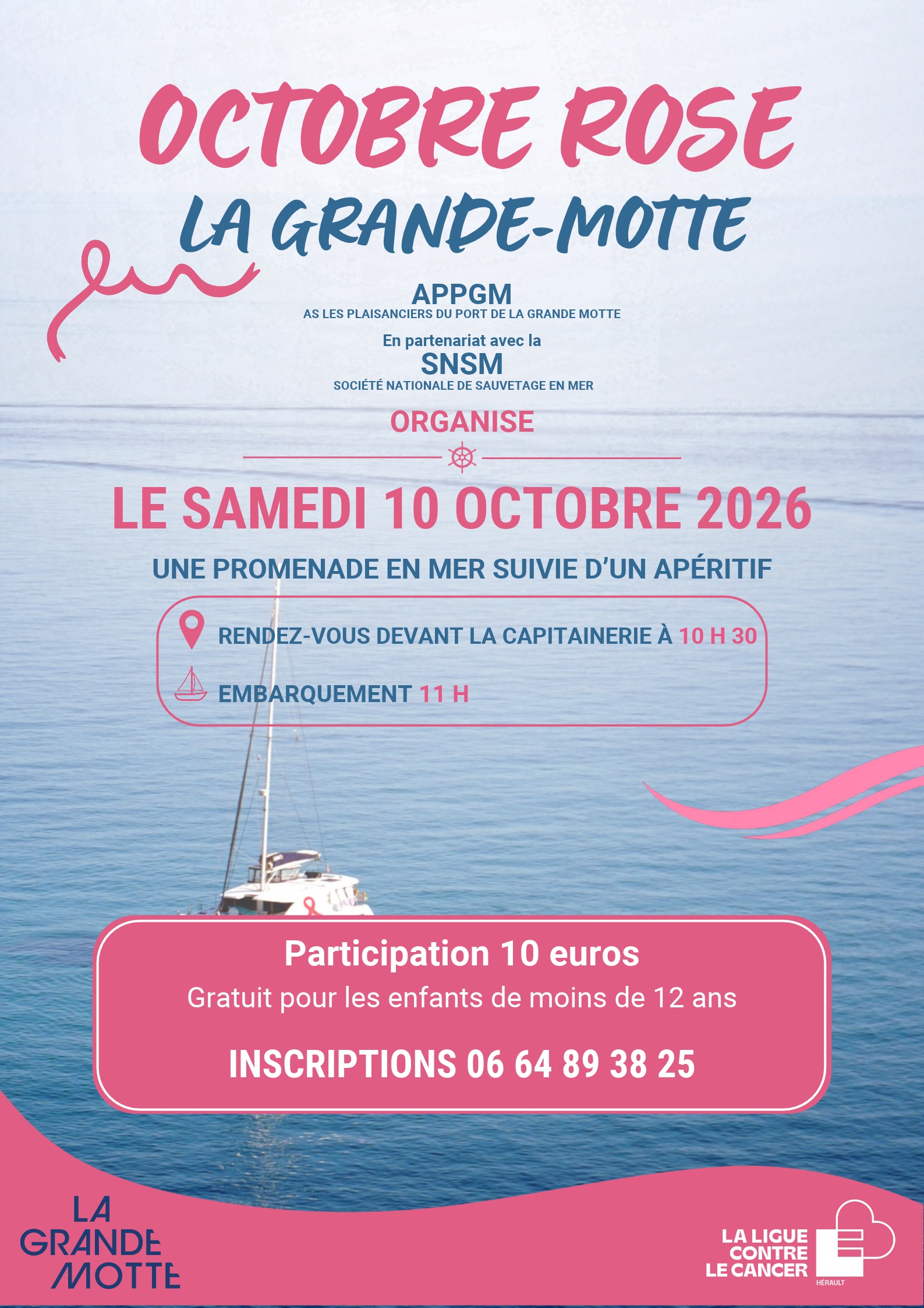 Affiche Octobre Rose en mer